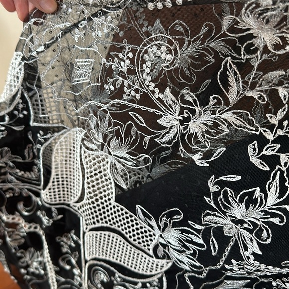 Marchesa Notte Embroidered Swiss Dot Tulle Gown size 4 - Picture 12 of 13